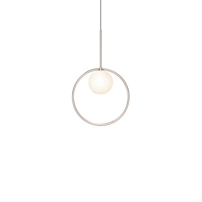 Bola Halo LED Pendant Light in Rose Gold/Small.