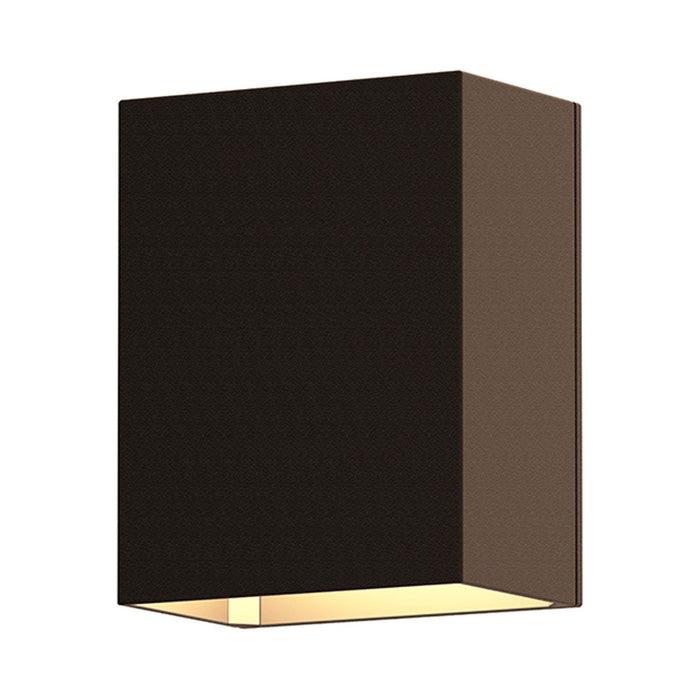Box Outdoor LED Wall Light in Textured Bronze.