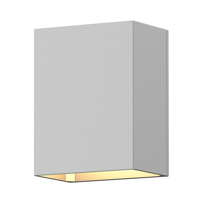 Box Outdoor LED Wall Light in Textured White.