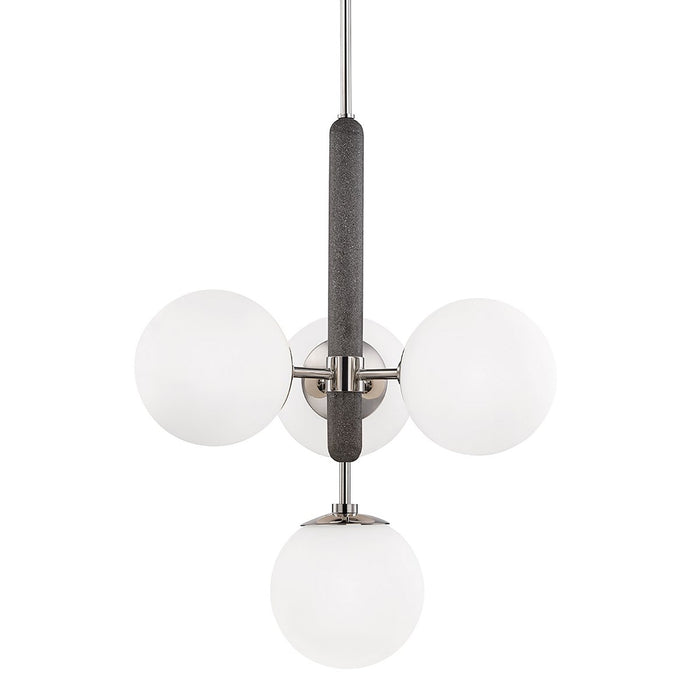 Brielle 4-Light Pendant Light in Polished Nickel.