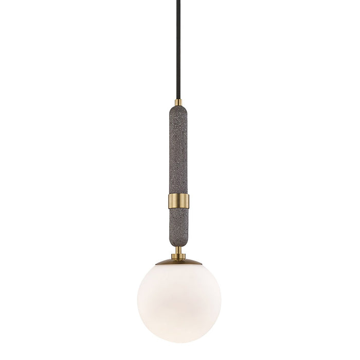 Brielle Pendant Light in Aged Brass/Small.