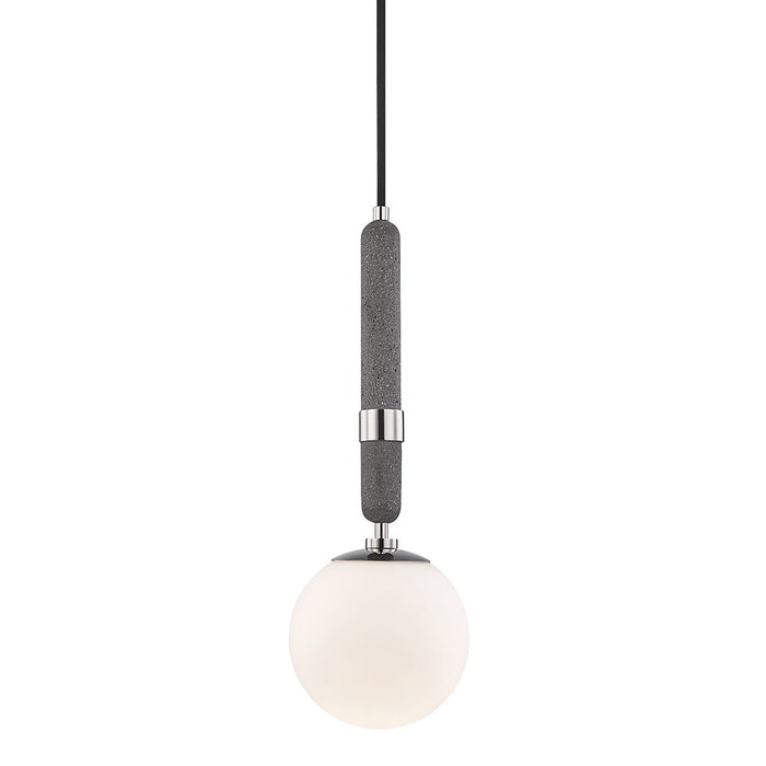 Brielle Pendant Light in Polished Nickel/Small.
