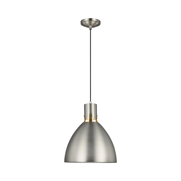 Brynne LED Pendant Light in Small/Satin Nickel.