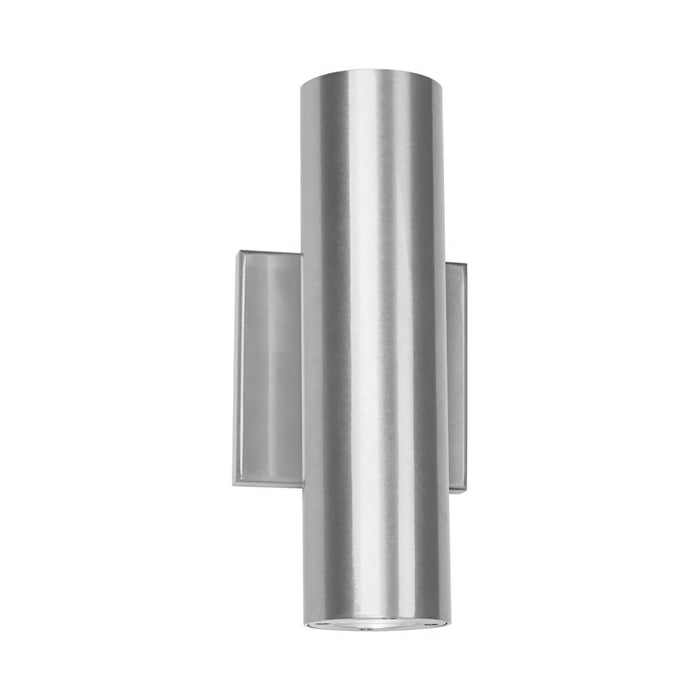 Caliber Indoor/Outdoor LED Wall Light in Small/Brushed Aluminum.