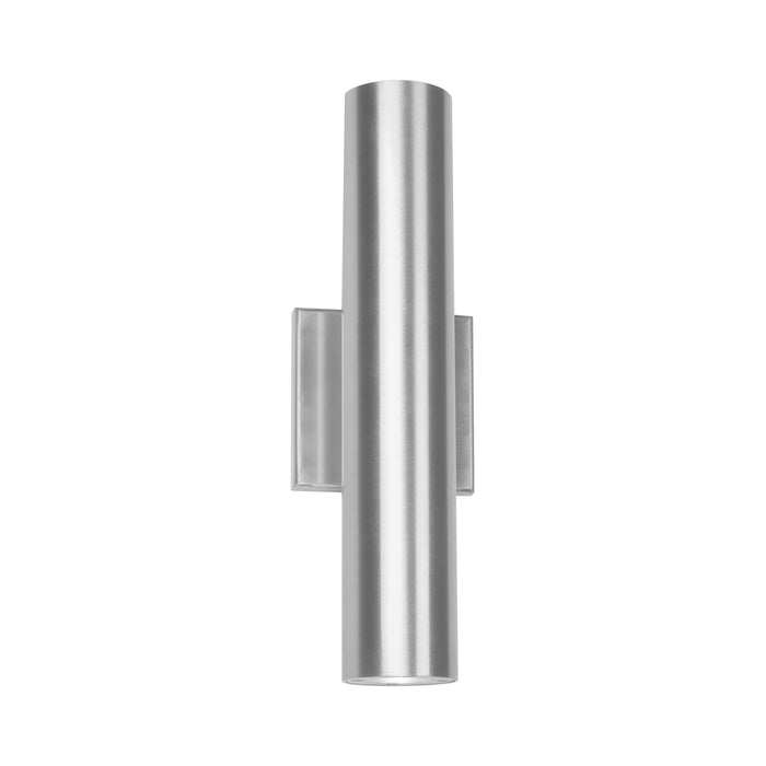 Caliber Indoor/Outdoor LED Wall Light in Large/Brushed Aluminum.