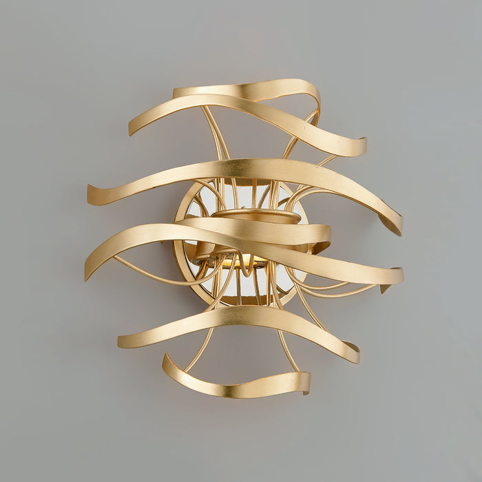 Calligraphy LED Wall Light in Gold Leaf.