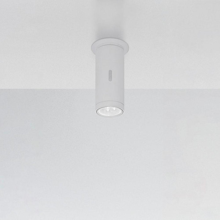 Calumet Outdoor LED Ceiling Light in White Ral9002/Small (3000K).
