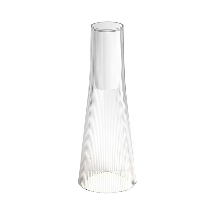 Candel LED Table Lamp in White/Clear.