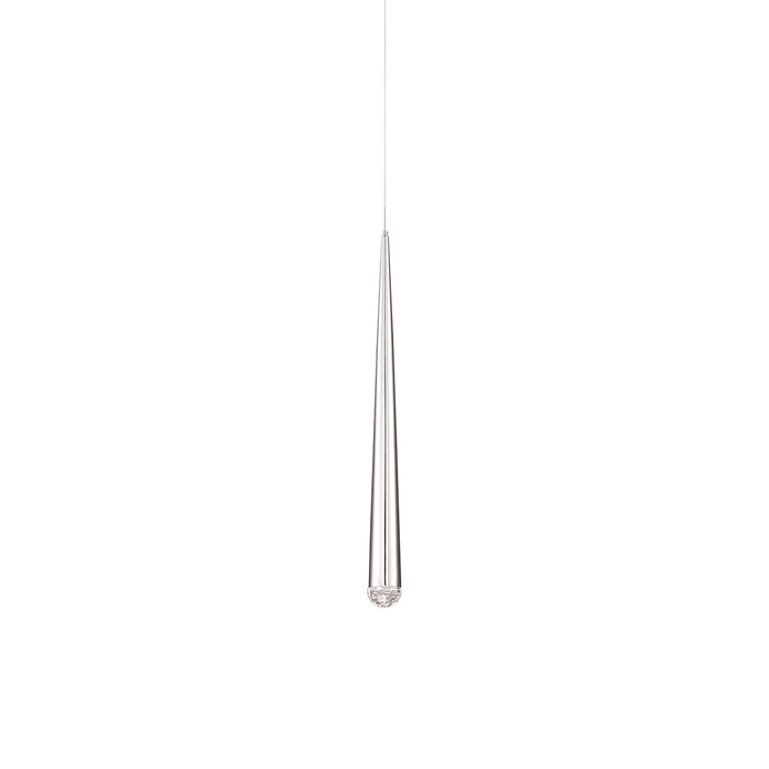 Cascade Crystal LED Pendant Light in Small/Polished Nickel.