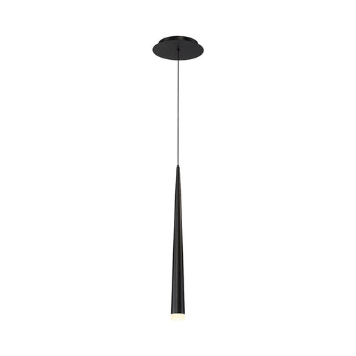 Cascade Etched Glass LED Pendant Light in Black.