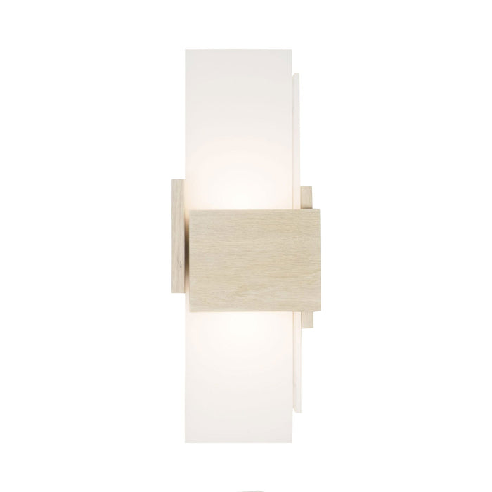 Acuo LED Wall Light in White Washed Oak.