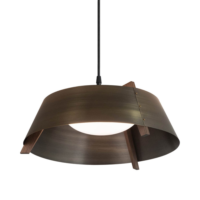 Casia LED Pendant Light in Distressed Brass (Large).