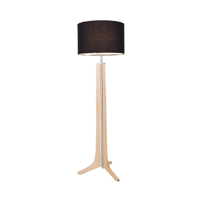 Forma LED Floor Lamp in Maple/Black Amaretto.