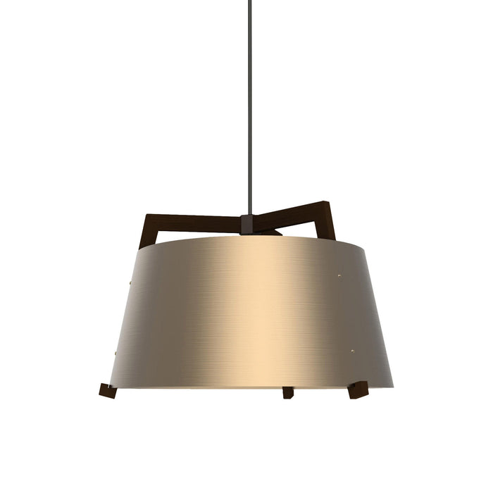 Ignis Pendant Light in Rose Gold/Dark Stained Walnut (Small).
