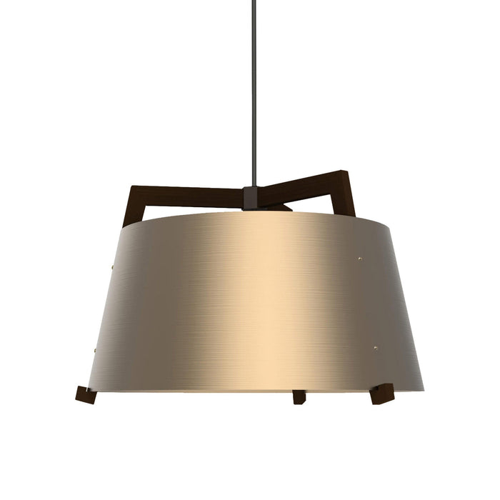 Ignis Pendant Light in Rose Gold/Dark Stained Walnut (Large).