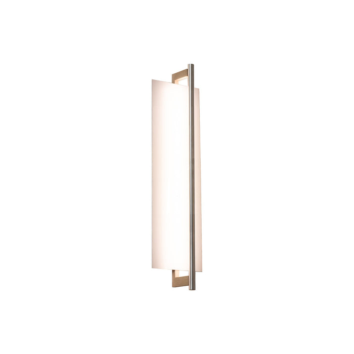 Merus LED Wall Light in White Washed Oak (Small).
