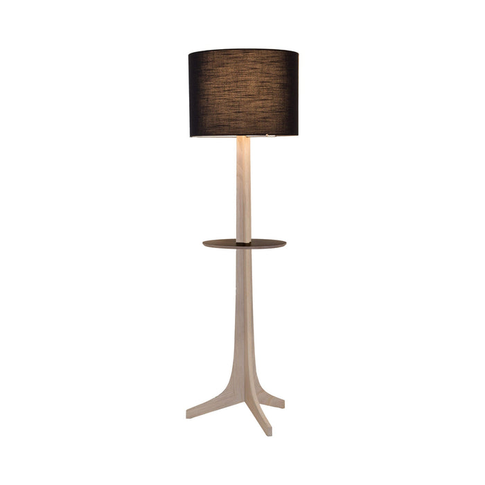 Nauta Floor Lamp in Black Amaretto (Matching Wood Shelf with Black HPL Top Surface).
