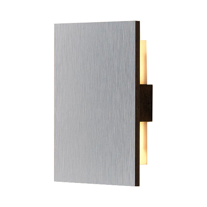 Tersus LED Wall Light in Dark Stained Walnut/Brushed Aluminum.