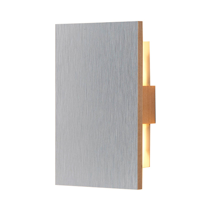 Tersus LED Wall Light in Maple/Brushed Aluminum.