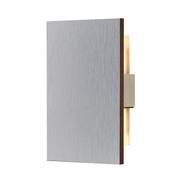 Tersus LED Wall Light in White Washed Oak/Brushed Aluminum.