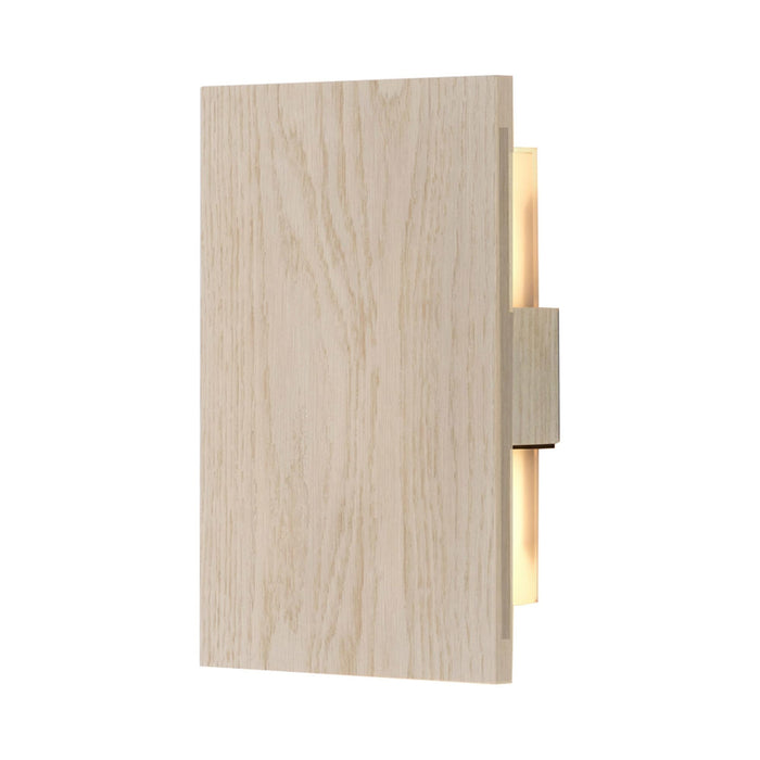 Tersus LED Wall Light in White Washed Oak.