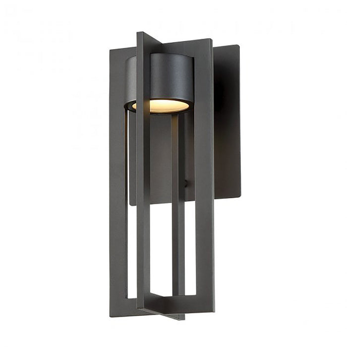 Chamber Outdoor LED Wall Light in Small/Black.