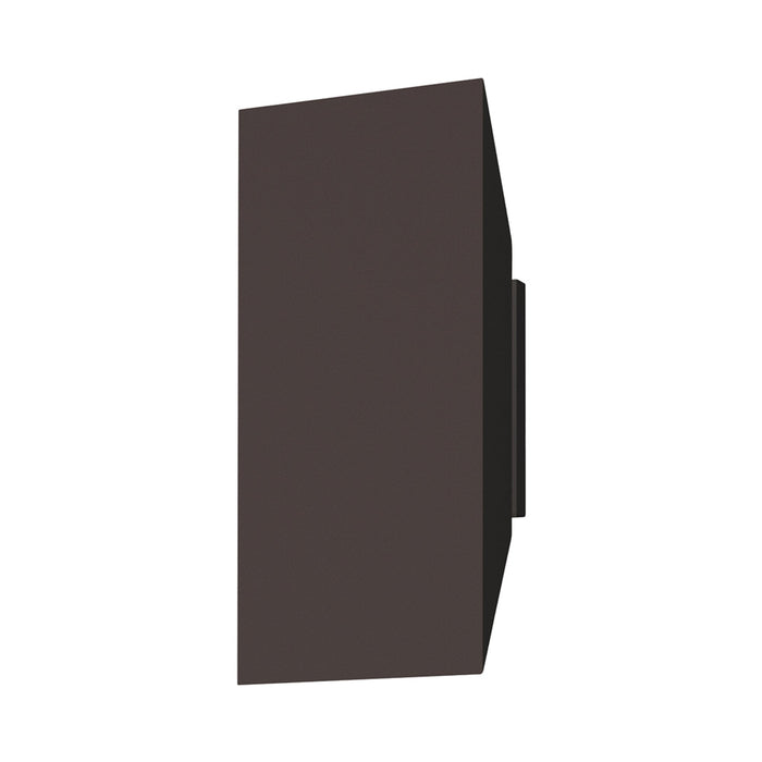 Chamfer Outdoor LED Wall Light in Textured Bronze.