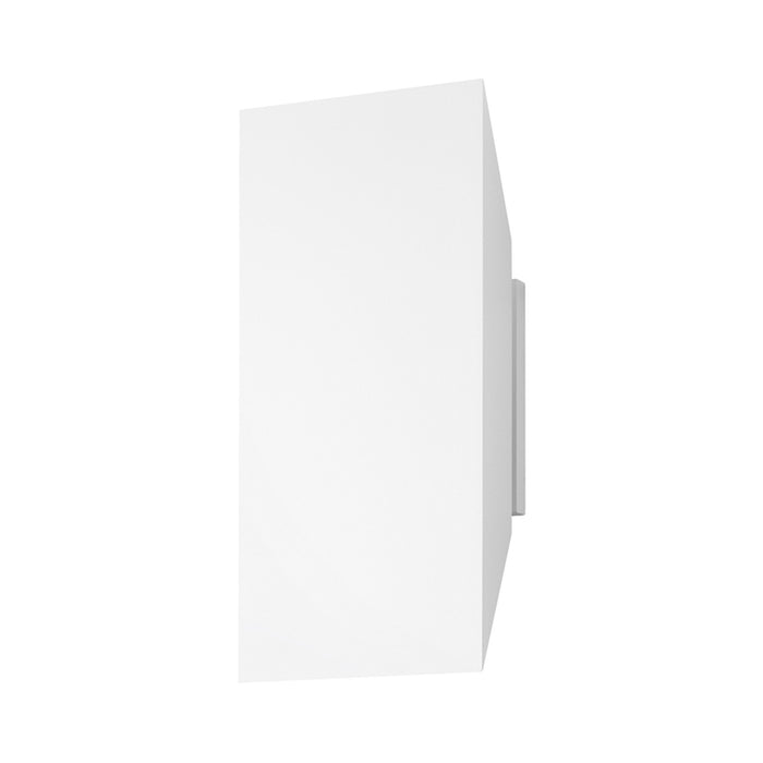 Chamfer Outdoor LED Wall Light in Textured White.