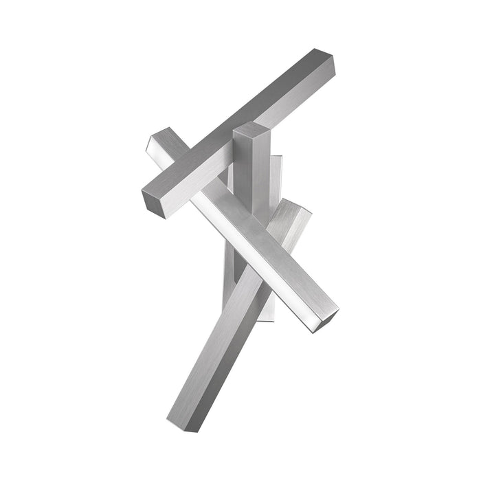 Chaos LED Wall Light in Brushed Aluminum.