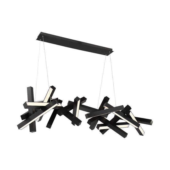 Chaos Linear LED Chandelier in Large/Black.