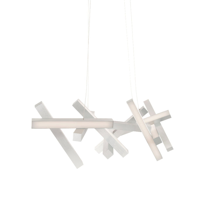 Chaos Linear LED Chandelier in Detail.