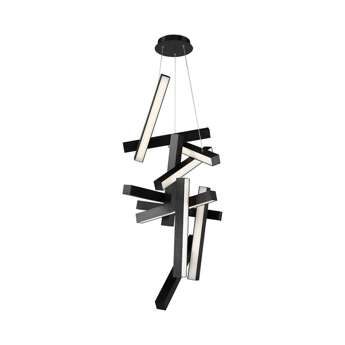 Chaos Vertical LED Chandelier in Small/Black.