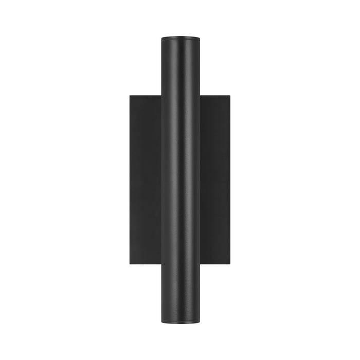 Chara Outdoor LED Wall Light in Black.