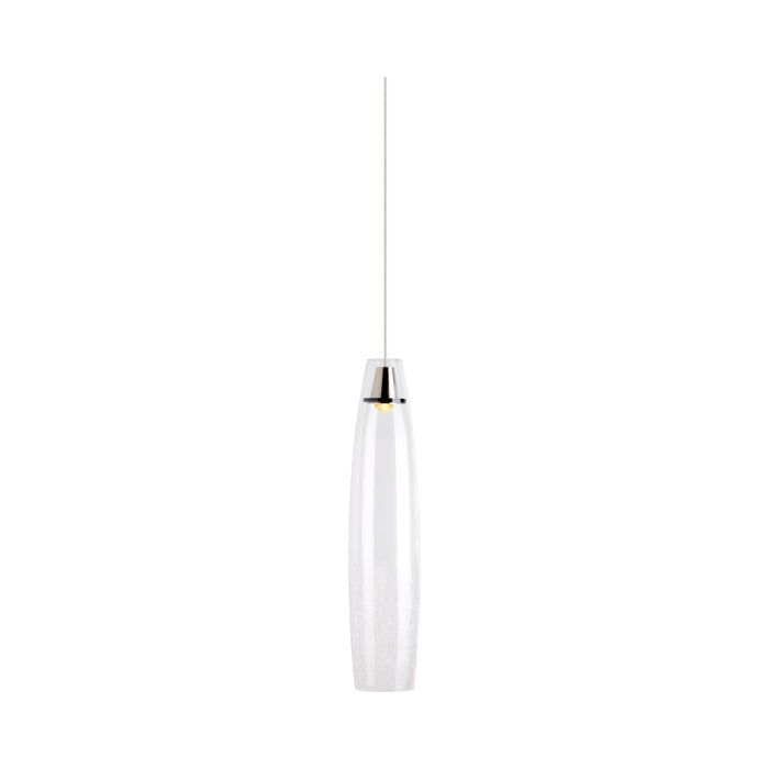 Coda LED Pendant Light in Clear Crackle/Small.