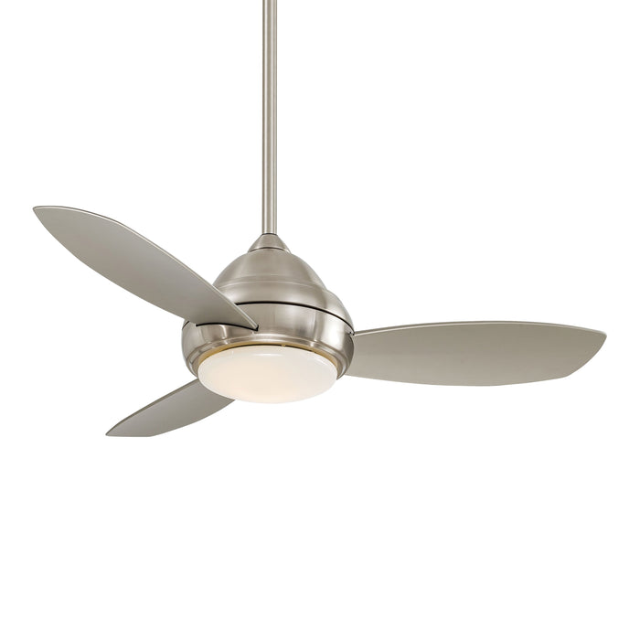 Concept I LED Ceiling Fan in Brushed Nickel / Silver/Small.