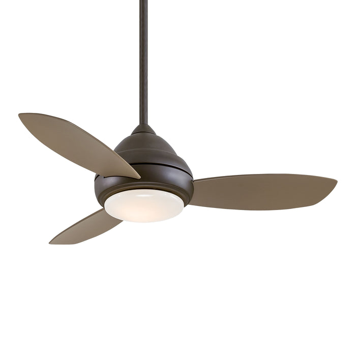 Concept I LED Ceiling Fan in Oil Rubbed Bronze / Taupe/Small.