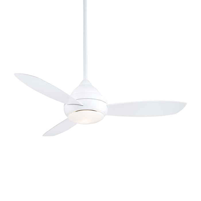 Concept I LED Outdoor Ceiling Fan in White / White Opal/Small.