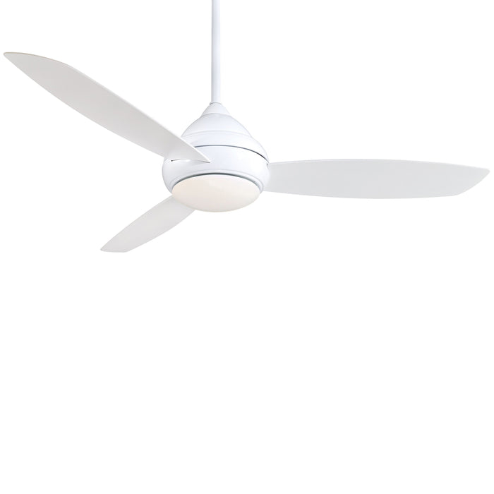 Concept I LED Outdoor Ceiling Fan in White / White Opal/Large.