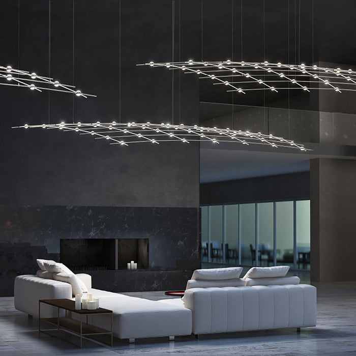Constellation® Aquarius Medius LED Pedant Light in living room.