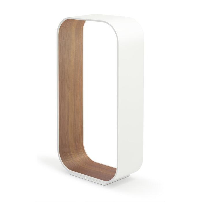 Contour LED Table Lamp in White/Walnut/Large.