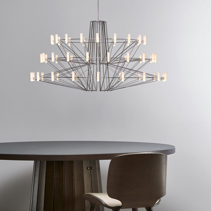 Coppelia LED Chandelier in dining room.