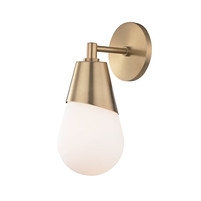 Cora Wall Light in Bronze and White.