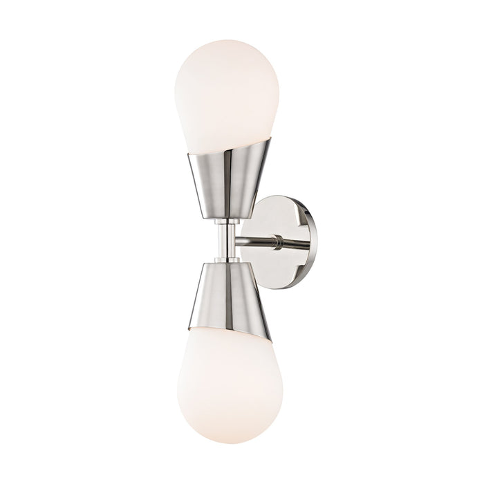 Cora Wall Light in Polished Nickel/2-Light.