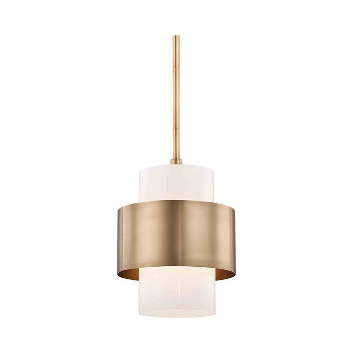 Corinth Pendant Light in Small/Aged Brass.