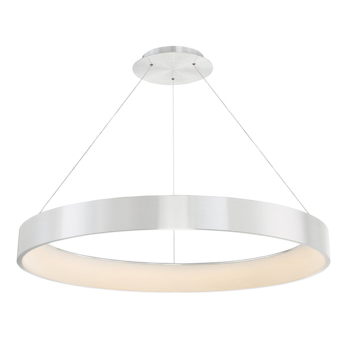 Corso LED Pendant Light in Large/Brushed Aluminum.