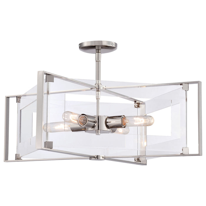 Crystal Clear Semi-Flush Mount Ceiling Light Additional image.