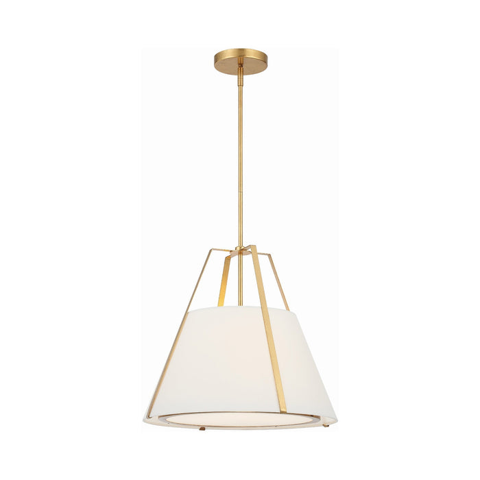 Fulton Pendant Light in Antique Gold.