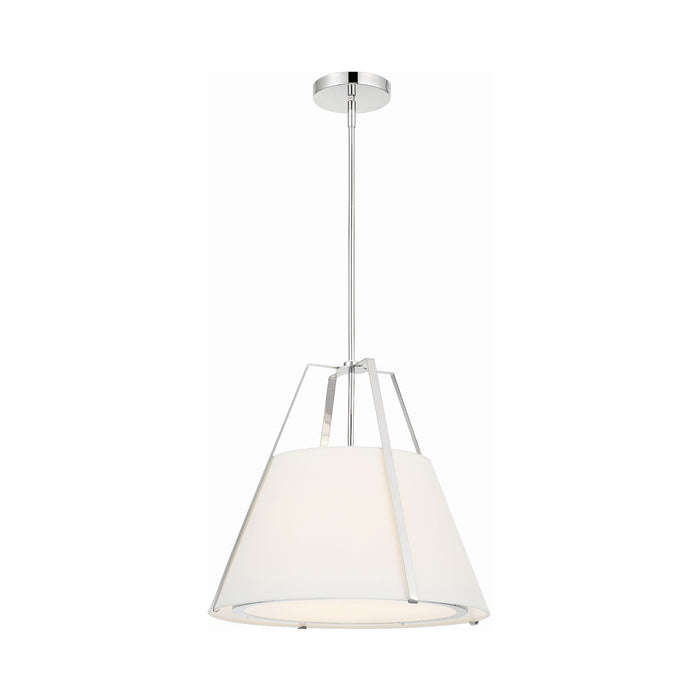 Fulton Pendant Light in Polished Nickel.