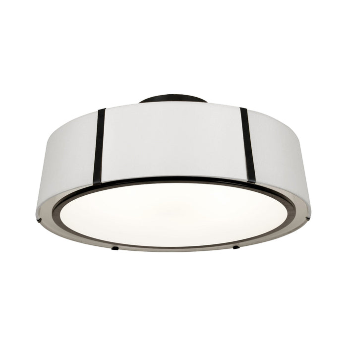 Fulton Semi Flush Mount Ceiling Light in Black.