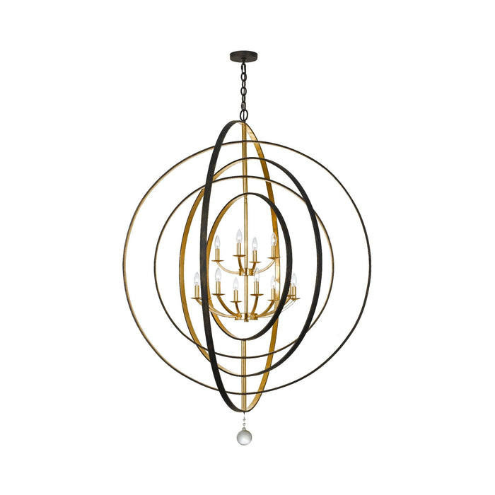 Luna Chandelier in English Bronze/Antique Gold (12-Light).